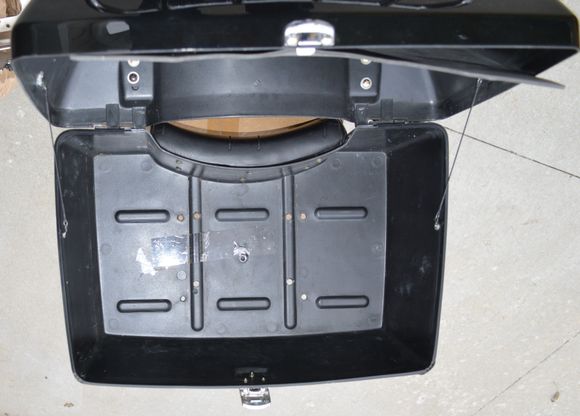 open and shot of inside without pad showing the mounting holes..