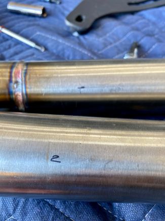 Sharpie marks on exterior of pipes