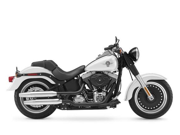 2011 Softail Fatboy Lo, white hot denim and brushed aluminum