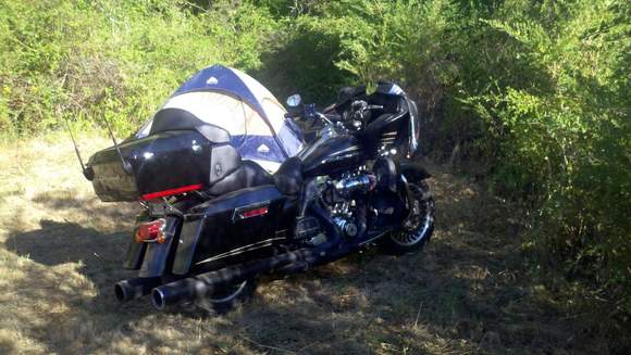Camping at the Redwood Run, Piercy, CA, June 2012.