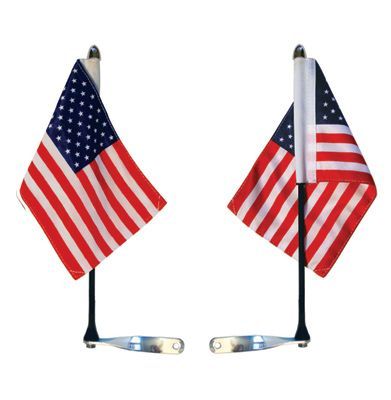 If you have to buy the Flag Staff, these from J&P are what I use and they are not tooooooooo expensive. They are the ones intended to mount to the LP, but that was not convienent on my bike.