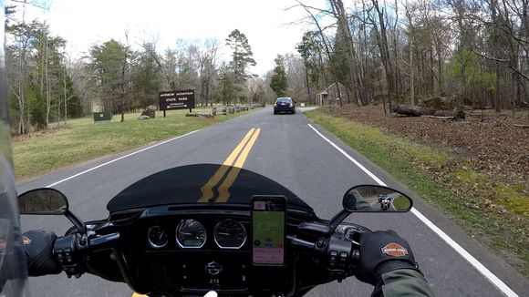Entering Morrow Mountain State Park