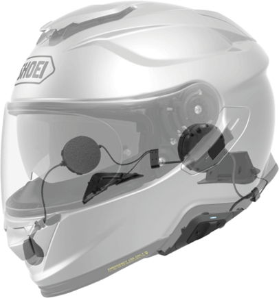 This helmet is ready-made for the SENA SRL2 communication system.