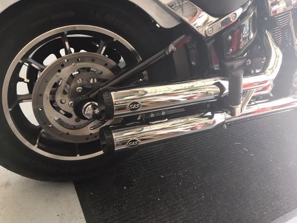 S&S Slip On CA compliant high flow muffler.