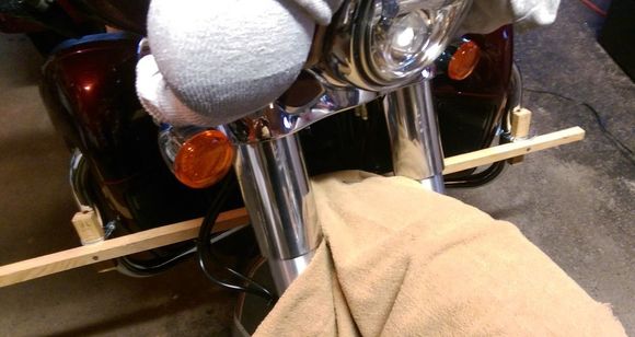 Used this jig to hold oak V-block drilling template/"bushings" at the right angle and height.