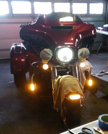 Power ON!  WOW are these things bright.  Wired to one of the new Accessory switches on the dash.