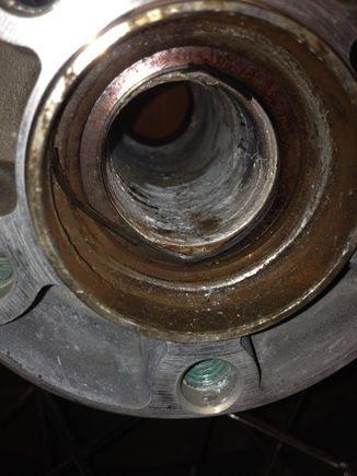 Melted stuff(aluminum from the wheel?)