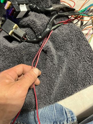 This is a red and grey? And it goes up to the fuse box. So where’s does the other end go? 