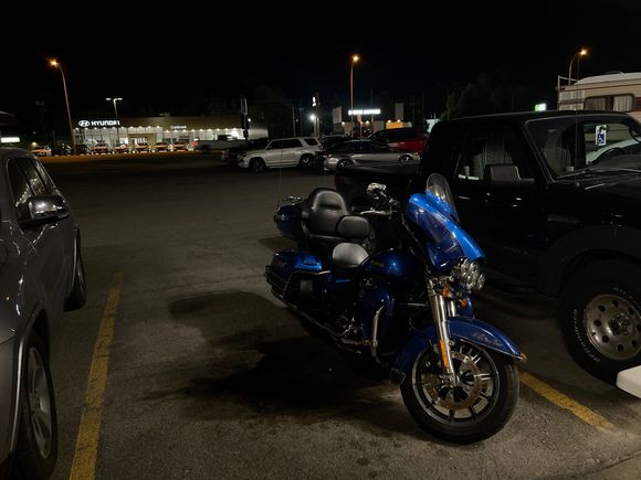 I did not bring my motorcycle cover with me… And I’m now kicking my ass because I didn’t… Oh well… The motel I am staying in is my go to home when I am up at work… They take care of me quite well. There are several other travelists on motorcycles here tonight.