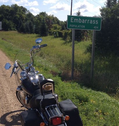 Out to Embarrass WI.