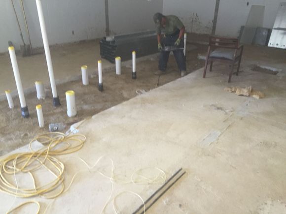 Bathroom before walls