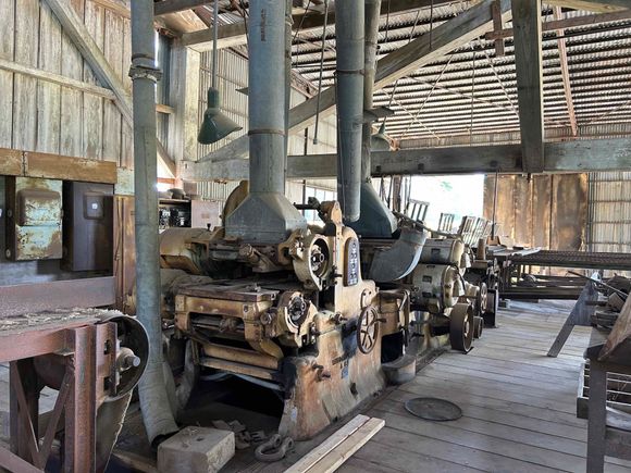 Planeing machine. Ran on electric from incinerator next to it. Sawdust fueled 