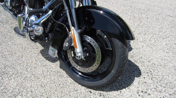 Street Glide wheels Powder Coated Black.
