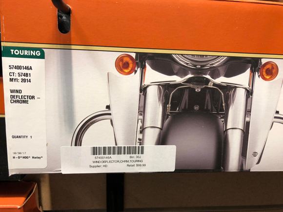Box indicating part number and list price.