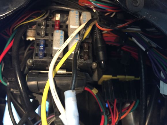 Looking behind the headlight.