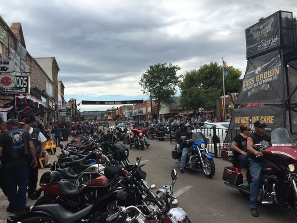 Downtown Sturgis.  This is Saturday, before the rally actually began.