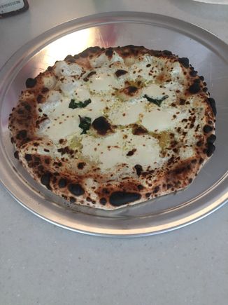 White Pie done in my Wood fired oven