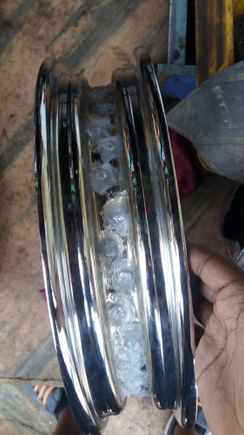 sealed the spokes with a dab of silicon glue