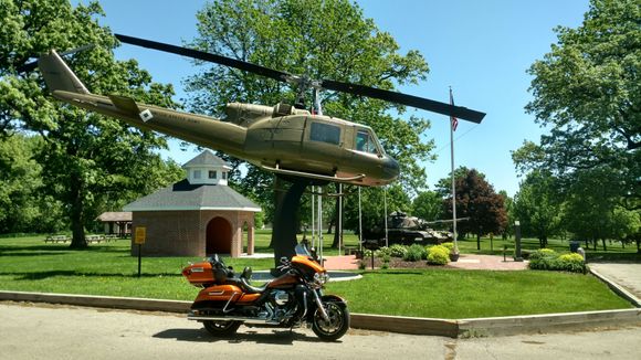 Stopped at a War Memorial.