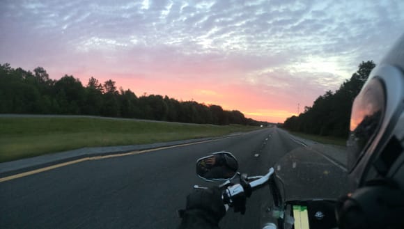 Sunrise in Florida, at the end of a coast to coast ride.