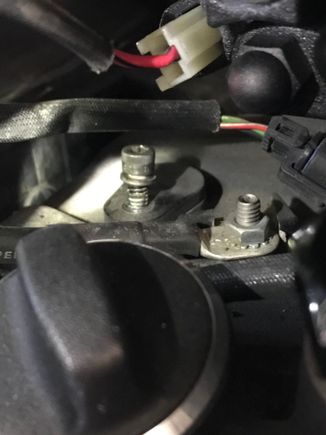 Use a 3/16" hex bit to remove. Reuse same bolt.