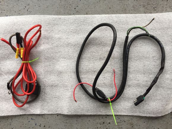 Left: amp power / Right: rest of fairing