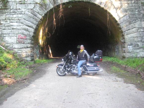 The end of The Road to Nowhere in Bryson City, NC.
