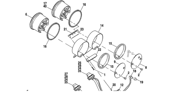 Looking at #21, the little plastic cover that holds the indicator symbols in place.