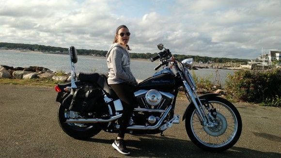 My daughter on the '99 Springer