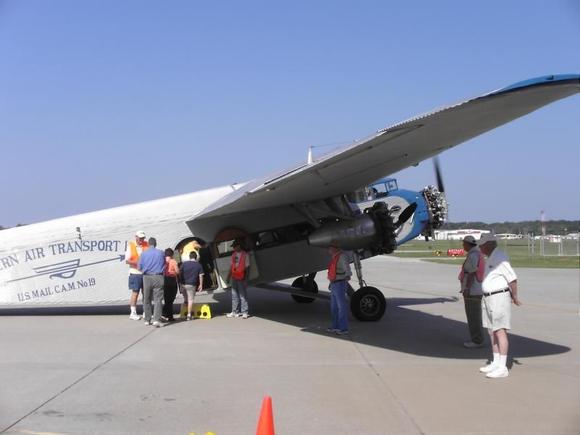 My son getting ready for a test flight on a Ford Tri Motor here in Tulsa a few years ago, he had an absolute blast!