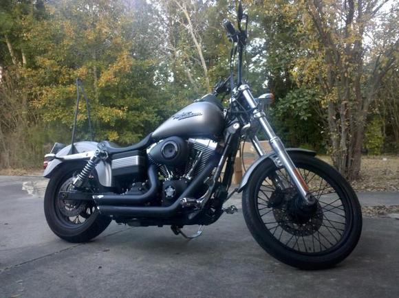 New 21" front both front and rear powder coated flat black