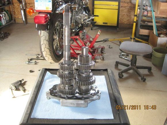 Gear set is out and ready for new bearings.
