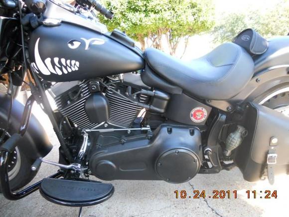 Painted primary with high heat wrinkle black
