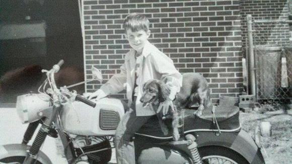 1971.  On my Dad's Puch motorcycle he bought from Sears and Roebuck.