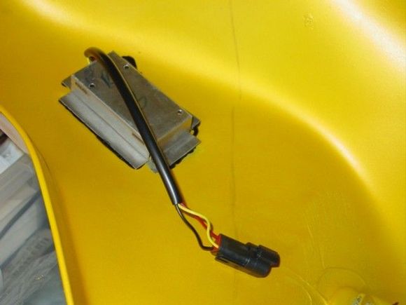 LED Front turn signal built into the fairing, inside photo