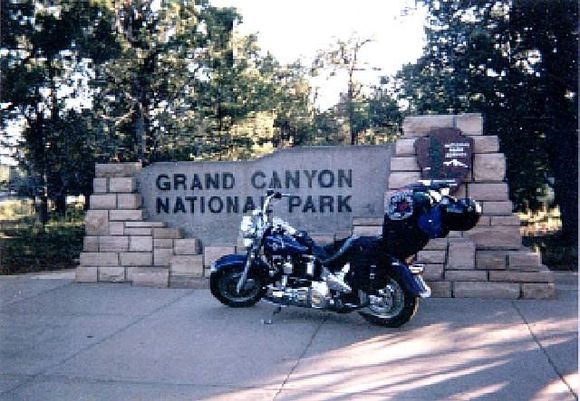Pappy my 1992 Fatboy at the Grand Canyon in 1994