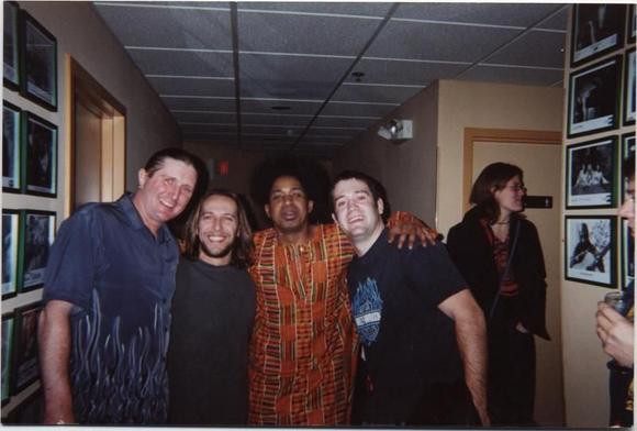 Second from left, Todd Smallie and Kofi Burbridge of the Derek Trucks Band