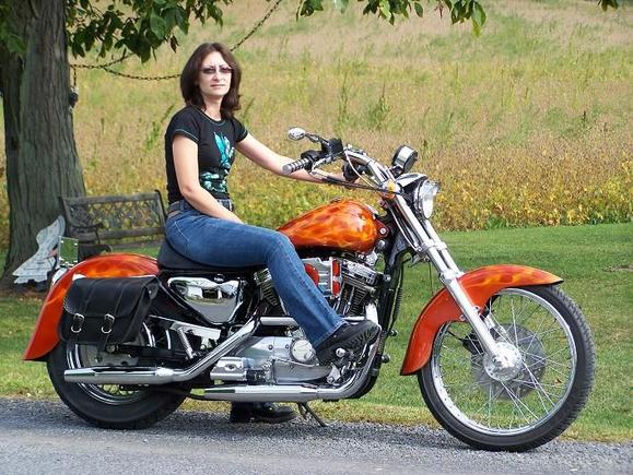 wifes and her bike