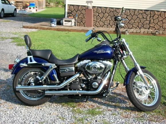 My 07 Street Bob with tha sissy bar.