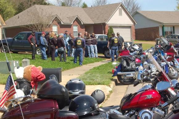 A group of Christian Bikers rode to Olive Branch, MS to visit Gary Martin and his wife Niki. Gary had been diagnosed with cancer. We rode up to show him Christ's love.