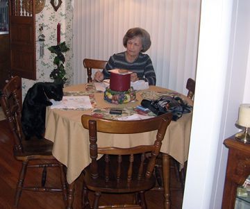 wife and son eating lunch