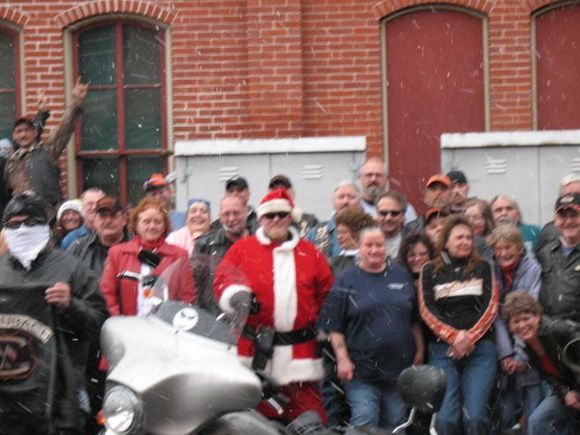 cool Santa with friends