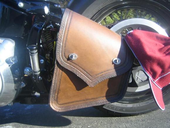 Swing arm bag from Shaun at www.sokustom.com