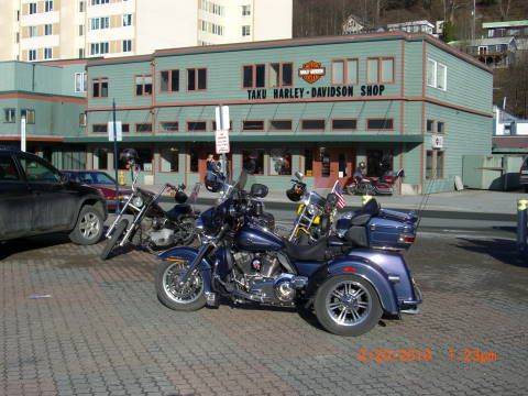 Yesterday, 13 of us (1 trike "me" &amp; 12 bikes) manage to get in ride and finished off at our HD shop for coffee. It was a nice sunny day with a temp of 43*