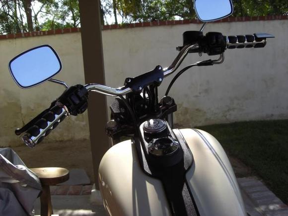 new 6 1/2" risers w/old bars