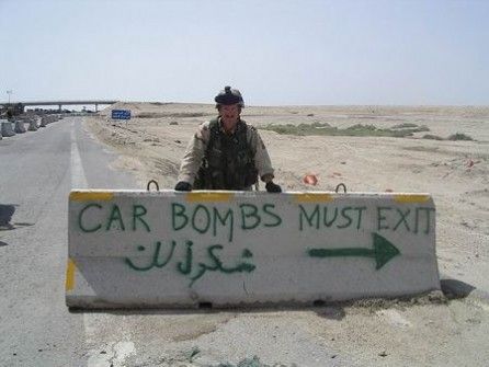 Car Bombs Must Exit  ------>