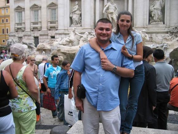 The Hubby &amp; Me at the Trevi Fountain in Rome