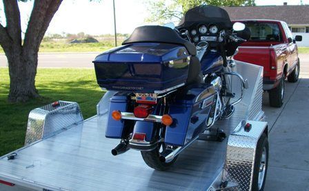 DOING IT STRAPLESS, NO MORE STRAPS TO HAUL YOUR HARLEY CHECK OUT MY WEBSITE  WWW.GARAGETOYZ.NET OR WWW.DOITSTRAPLESS.COM