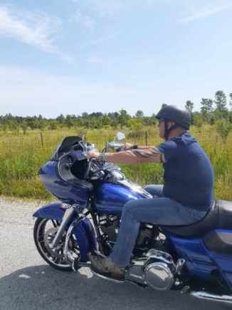 Mark on his new Road Glide.