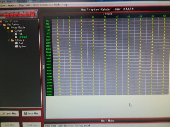Cyl. 1 timing table